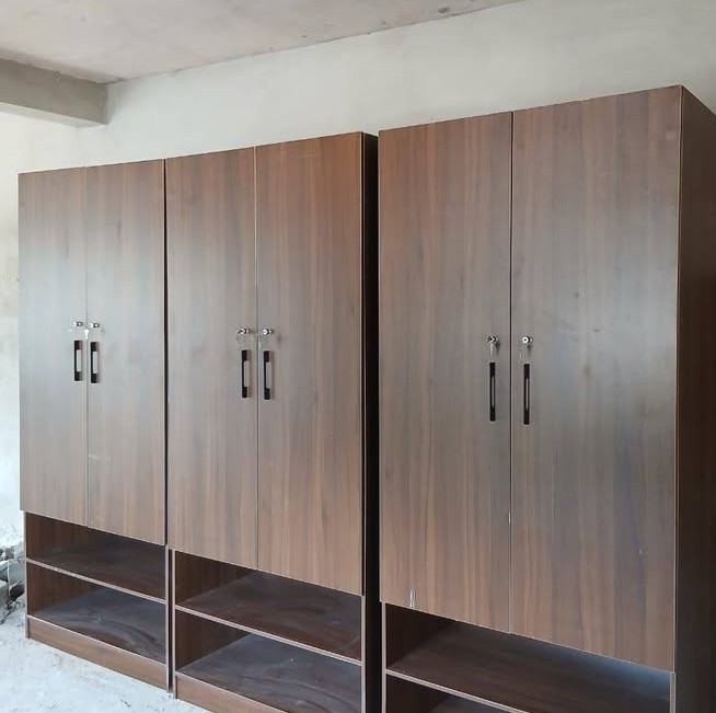 6 Compartment Wooden Wardrobe